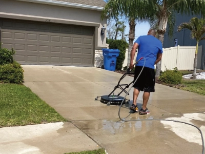 Clean concrete